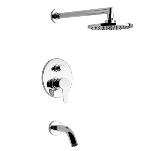 Grifería Puelo cromo - Juego monocomando para bañera y ducha - COD: 004PFV
