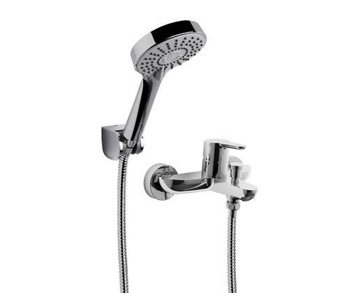 Grifería Puelo cromo – Juego monocomando para bañera y ducha - COD: 003PFV