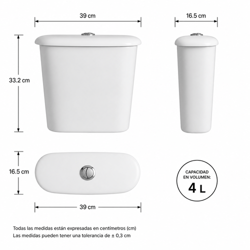 Deposito apoyar blanco ferrum dplxf-b generico andina largo